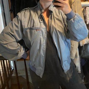 Vintage 1980s Pale Blue Bomber Jacket XL